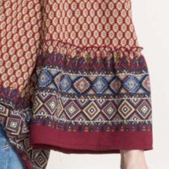 Women's Boho Peasant Blouse Off the Shoulder - Small - Picture 3 of 5